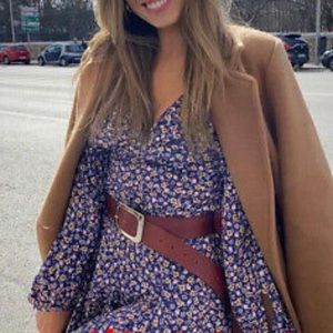 Zara Blue Floral Mini Dress